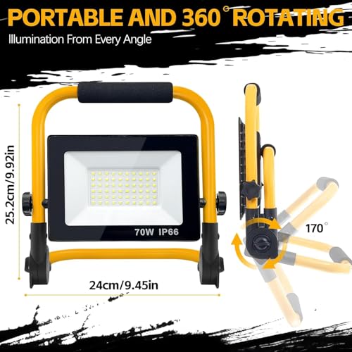 22000Lumen LED Work Lights with Stand (yellow-1-head) - style: yellow-1-head