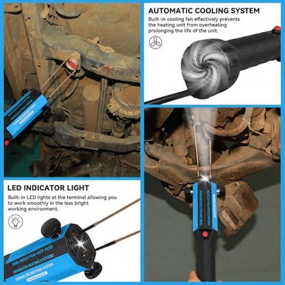Induction Heater Bolt Removal, 1200W Induction Bolt Heater Tool with 8 Coils, Heat Stripped Bolt Remove for Rusted Nuts, Screws (Blue) - color: Blue