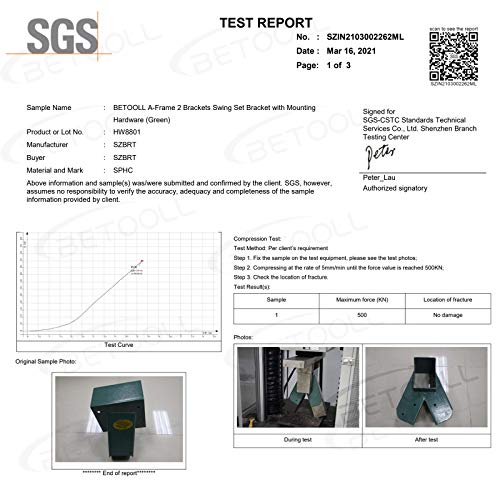 BETOOLL A-Frame 2 Brackets Swing Set Bracket with Mounting Hardware (Green) - style: End Brackets(2Pcs-Green)