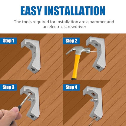 12pcs Squeaky Floor Repair Kit, Aluminum Alloy Wood Fix a Noisy Floor Gap Fixer Cleaner Tools to Fasten Subfloor for Eliminating Noise