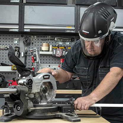Trend Airshield Pro Full Faceshield, Dust Protector, Battery Powered Air Circulating Mask for Woodworking, AIR/PRO - style: Single Mask