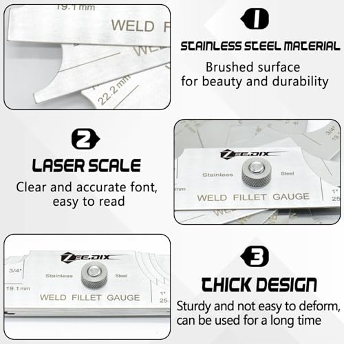 ZeeDix Metal Fillet Weld Gauge Set - style: Weld Fillet Gauges