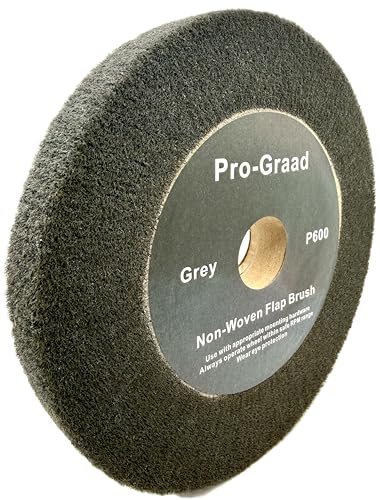 Flap Brush Finishing Wheel 8" x 1", Gray P600 Grit, 1 Pack - style: 8" x 1" x 1-1/4" Grey