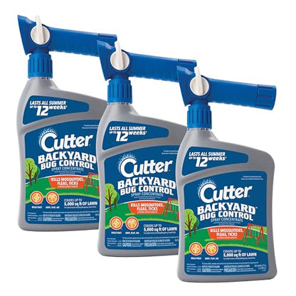 Cutter Backyard Bug Control Spray Concentrate 32 Oz, 3 Pack - size: 3 Pack, style: Backyard Bug Control