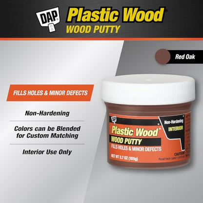 DAP Plastic Wood Wood Putty, Red Oak, 3.7 oz (7079821262)