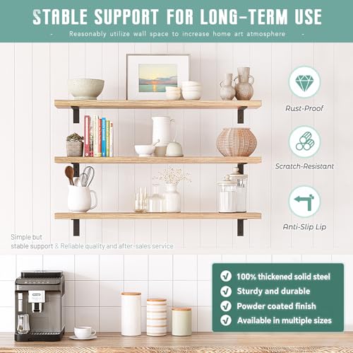 Countertop Support Brackets 3 Pack L Bracket Countertop Brackets 14" x 6" x 2.5" Heavy Duty 3/8" Thick Shelf Brackets Metal Corbels L Shape Bracket for Wood Shelf/Quartz/Granite/Concret Countertops - size: 14 Inch, style: Black-3 Pack