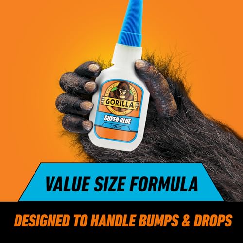 Gorilla Super Glue Value Size, Fast-Setting Strong Bond, 28 g - size: 28g