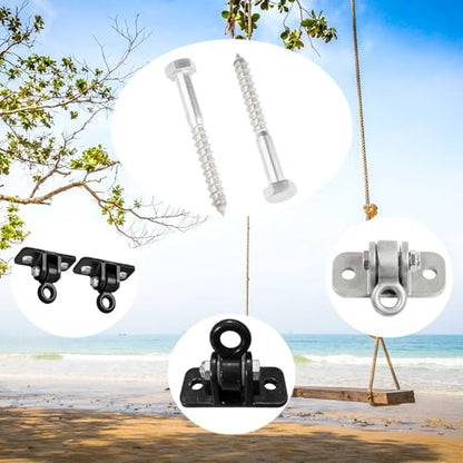 6 Pcs Stainless Steel Lag Bolts 3/8" - Heavy Duty Hex Head 3/8 Lag Bolt for Swing Sets, Decks, and Playground Equipment, M10 x 7cm Replacement Porch Swing Lag Bolts 304 Corrosion Resistant