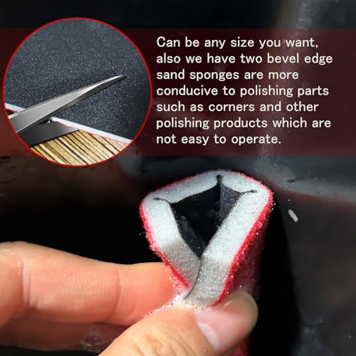 20PCS 3 x 4 Inch 240 Grit Sanding Sponge, Ultra Fine Sanding Sponges Pads, Soft Foam Hand Sanding Block Dry Wet Sandpaper Blocks for Model Drywall Metal Wood Furniture Polishing - style: 240 Grit 20PCS