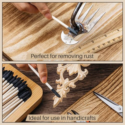 Wonderjune 40 Pcs Model Sanding Sticks Set, Low and High Grits