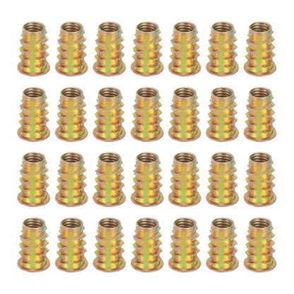 MECCANIXITY 28 Pcs Threaded Inserts for Wood, Zinc Alloy M8 Thread Inserts Nuts Hex Socket Drive Screw 20mm Length for Furniture, Cabinet, Tables and Chairs - size: M8x20mm