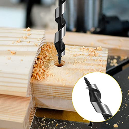 1" x 14" Wood Auger Drill Bit with 1/2 Inch Hex Shank - size: 1" x 14"