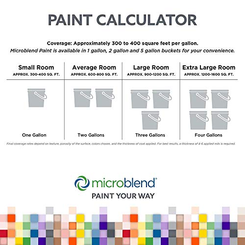 Interior Paint and Primer - Gray/Slip of Silver, Gloss Sheen, 1 Gallon, Premium Quality, High Hide, Low VOC, Washable, Microblend Cabo Collection
