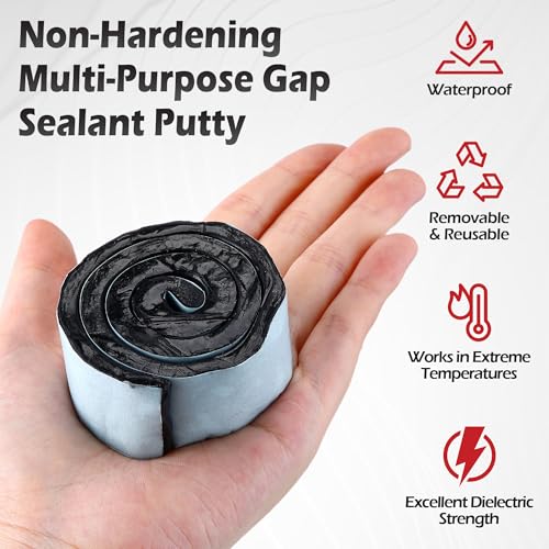 1 Pack Moldable Silicone Putty Black Solid Roll - color: Black, size: Solid Roll