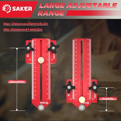 Saker Thin Rip Jig Table Saw Jig Guide - style: Red
