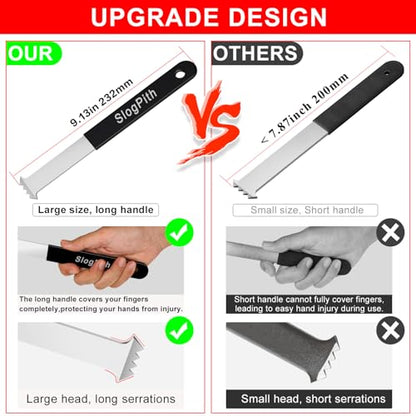 Paver Removal Tool, Paver Lifter Tool with Rubber Non-Slip Handle, 2 Pcs - color: Black and Silver