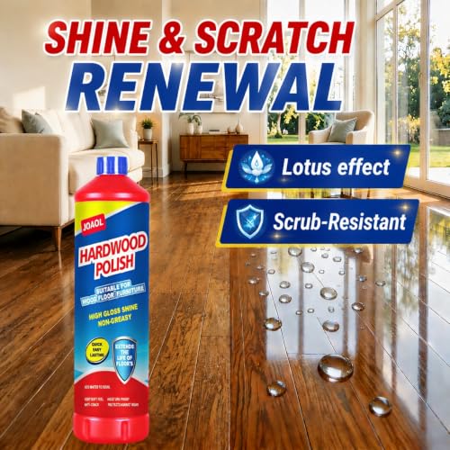JOAOL Wood Floor Restorer & Polish–High Gloss Shine, Helps Repair Fine Scratches, Durable Protective Finish, Non-Slip, Non-Greasy, Moisture&Dust Resistant for Hardwood, Laminate Floors&Wood Furniture