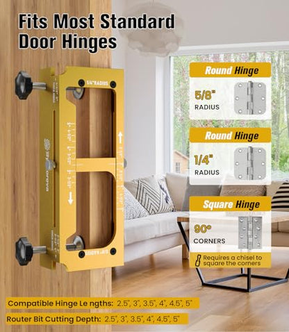 Door Hinge Jig with Door Lock Installation Kit, Includes Storage Case - style: Door Hinge Jig & Door Lock Installation Kit