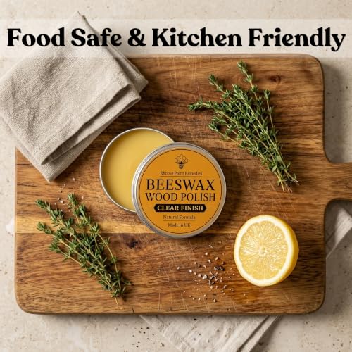 Premium Natural Beeswax Polish for Wood & Furniture, Food Safe - 7 Fl Oz - size: 7.0 fl oz - Large Tin
