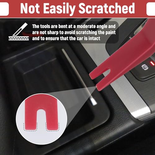 BFXM 5PCS Auto Trim Removal Tool kit,Clip Pry Tools Kit No Scratch Plastic - color: Red