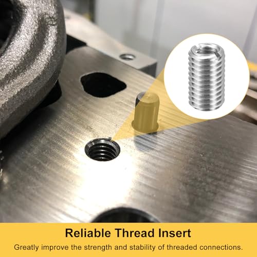 HARFINGTON 6pcs Thread Repair Inserts M12 x 1.75 Male to M8 x 1.25 Female Thread 20mm Long Stainless Steel Reducing Nuts Metric Self Tapping Sleeves Threaded Reducer Industrial Fasteners - size: M12 x 1.75 Male to M8 x 1.25 Female x 20mm