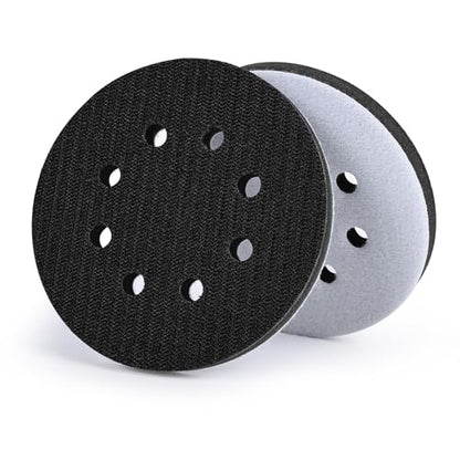 5 Inch 8 Holes Foam Sanding Pads 2Pcs Interface Pad - size: 125mm