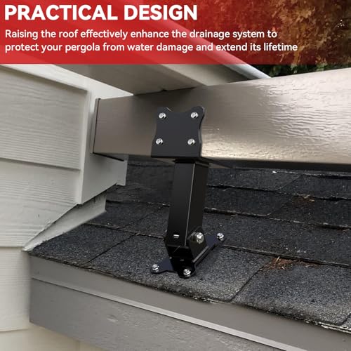 3 Pcs Roof Riser Brackets Pergola Roof Riser Beam Brackets