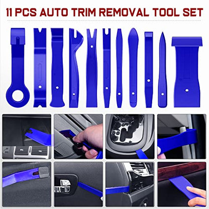 Nilight 238Pcs Trim Removal Tool, Auto Push Pin Bumper Retainer Clip Set - color: 238 Clips+ Remover Tools Blue