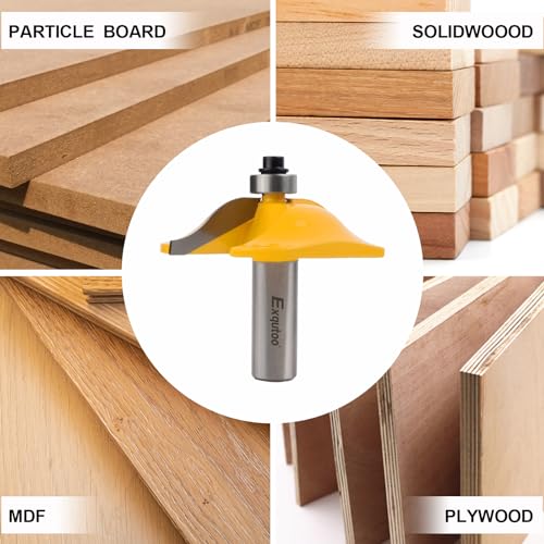 Exqutoo 1PCS 1/2" Shank 2-1/2" Diameter Raised Panel Cabinet Door Making - style: 1Pcs 1/2" Shank Raised Panel Router Bit