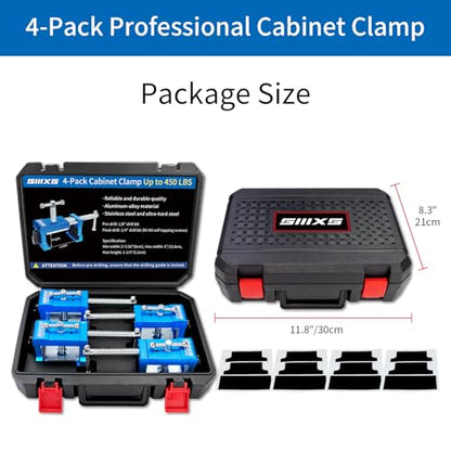4-Pack Blue Cabinet Clamps,Face Frame Clamps for Installing Cabinets