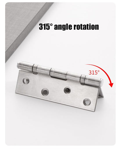 LAFULER 6 PCS 3.5×2.4 inch（88×58MM） 304 Stainless Steel Silver Silent Bearing Door Hinge, Suitable for Doors and Windows, Furniture, Wooden Crates, Pet Houses, Cabinets,with Screws - size: 3.5×2.4in(Silver)