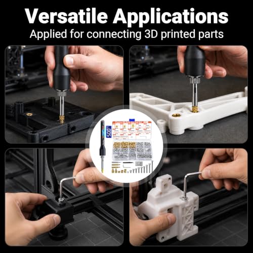 Preciva Heat Set Insert Tool, M6 Threaded Inserts Screw Kit for 3D Printing - size: M6
