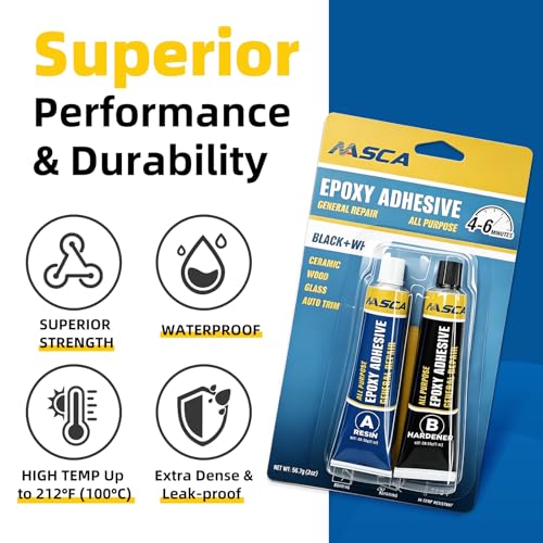 NASCA 2 Part Epoxy Glue, Fast Setting Grey Epoxy Adhesive, 2 oz