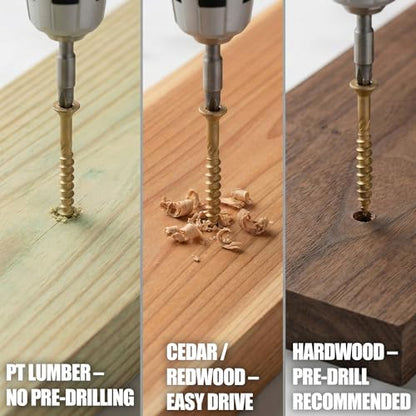 #10 x 3 in Deck Screws, T25, Ruspert Coated, 5 lb - size: #10 x 3"
