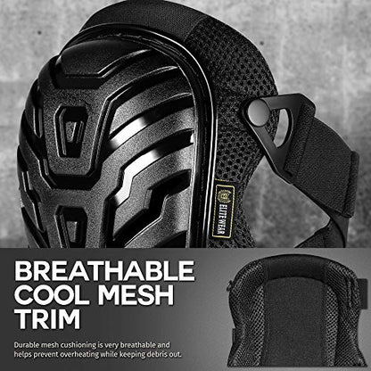 Elite Wear Heavy Duty Protective Knee Pads, Thick Foam & Gel Cushion