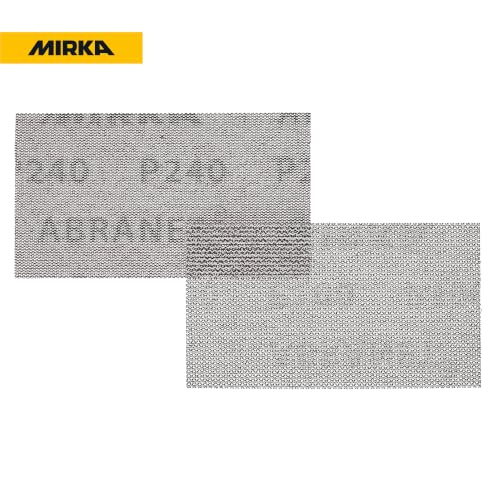Mirka Abranet 2.75x5 Inch 240 Grit Mesh Sanding Sheets Hook & Loop, 50 Pack - size: Grit 240
