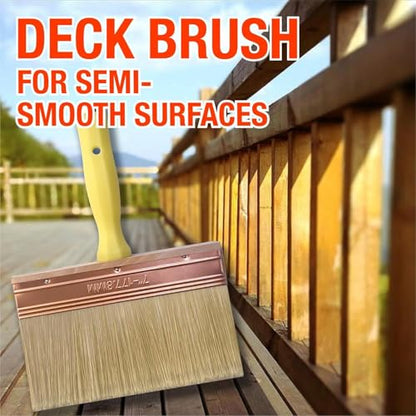 Great Andrew 7 Inch Deck Stain Paint Brush with 9-Inch Paint Tray Liners