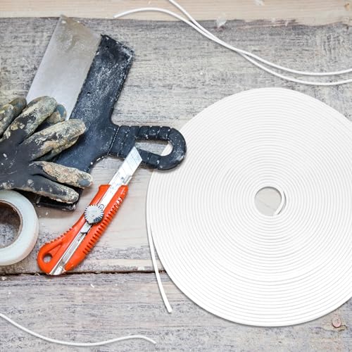Frienda Backer Rod Foam Rubber Caulk Saver Concrete Expansion Joint Filler Weather Strip Seal for Gaps and Joints (White,1/8 Inch X 100 ft) - color: White, size: 1/8 Inch x 100 ft