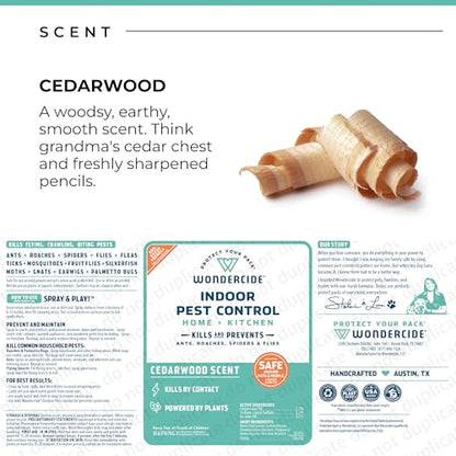 Wondercide - Indoor Pest Control Spray for Home & Kitchen Cedarwood 32 oz - size: 32 Fl Oz (Pack of 1)