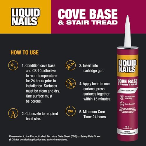 Liquid Nails CB-10 Cove Base and Stair Tread Adhesive (10-Ounce)