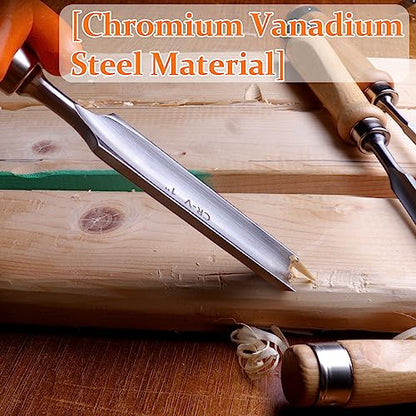 Atoplee Wood Carving Gouge Chrome Vanadium Steel Semi-Circular Carpenter Woodworking Chisel (25mm(1")) - size: Semi-Circular-25mm(1")