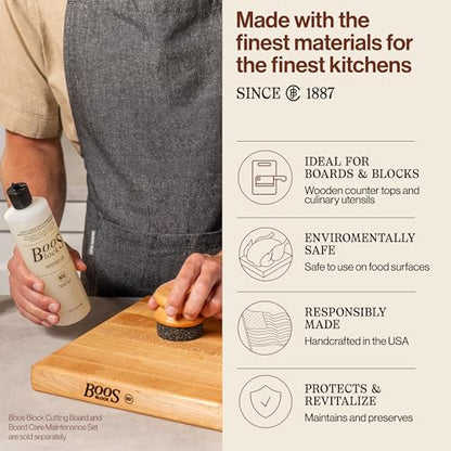 John Boos 3-Piece All-Natural Care & Maintenance Set - style: Care Set + Applicator Beechwood