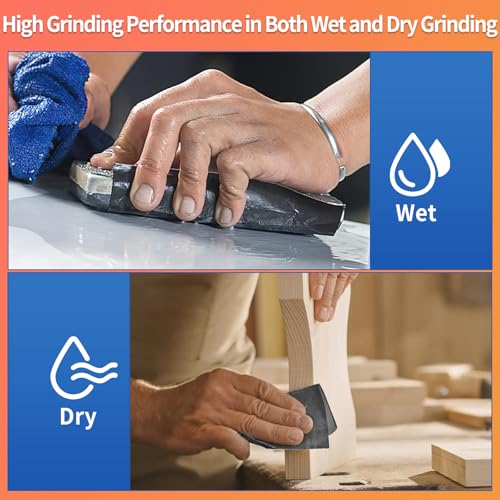 Wet Dry Sandpaper 30Pcs Ultra Fine Waterproof Sand Paper Sheets 9x3.6 Inch Include Grit 1000 1500 2000 3000 5000 10000 Sanding Paper for Wood Metal Automotive Polishing - style: 9 x 3.6 inches