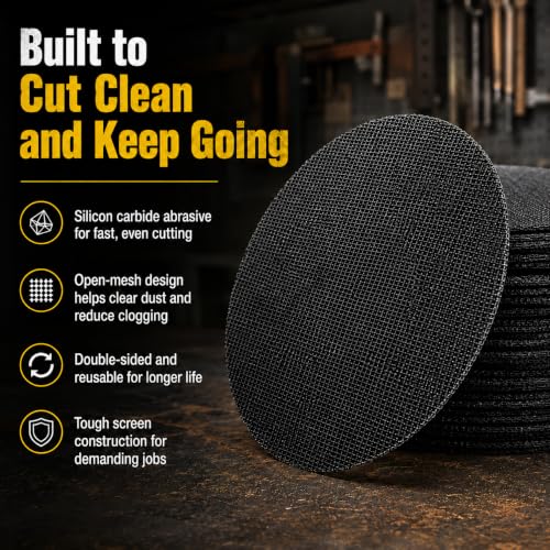 17 Inch Sanding Screen Discs, 60 Grit for Heavy Stripping, 10 Pack - size: # 60-10Pack