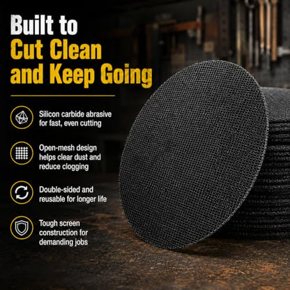17 Inch Sanding Screen Discs, 60 Grit for Heavy Stripping, 10 Pack - size: # 60-10Pack