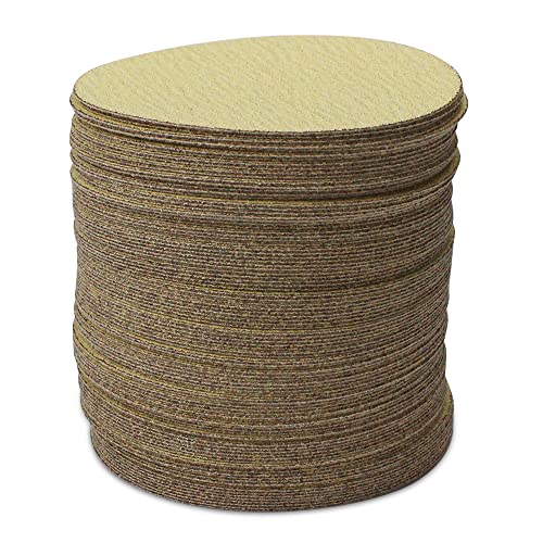BHA 5" No Hole Hook & Loop Sanding Discs for DA Sander, 100 Grit - 100 Pack