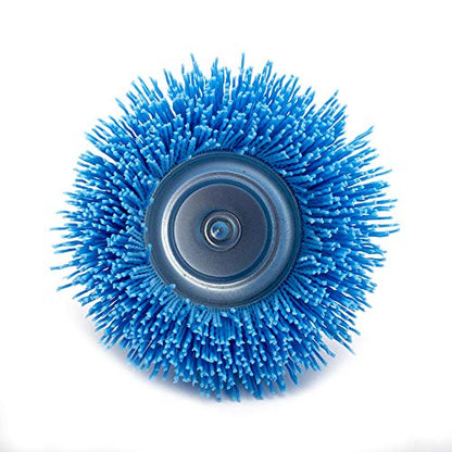 3inch（75mm）Nylon Abrasive Cup Brush with 1/4" Shank Blue Grit 240 - color: Blue