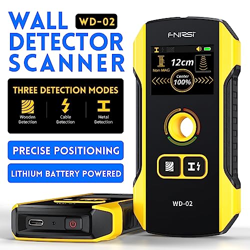 FNIRSI WD-02 6 in 1 Rechargeable Stud Finder Wall Scanner, TFT Display - size: WD02