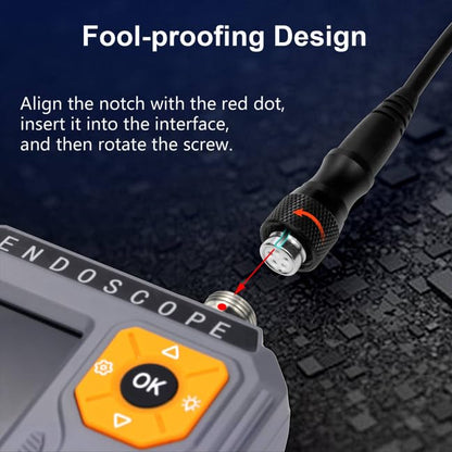 Dual Lens Borescope Camera with 32GB Card, 5-Inch IPS Screen, 16.4FT Cable, - style: 16.4FT Dual Lens 5''