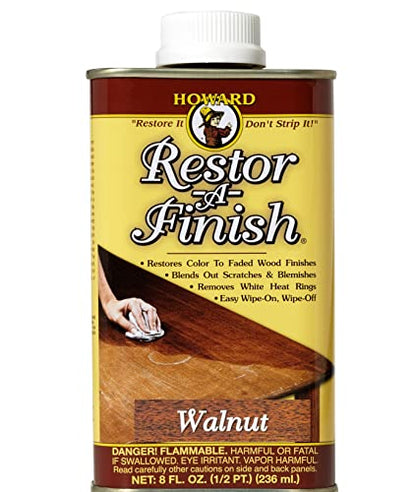 Howard RF8 Cherry & RF4008 Walnut Restor-A-Finish Wood Refinishing Kit, 8 Fluid Ounces Each